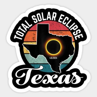 Texas Solar Eclipse 2024 Sticker